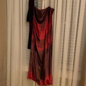 Elements Red Velvet Evening Gown